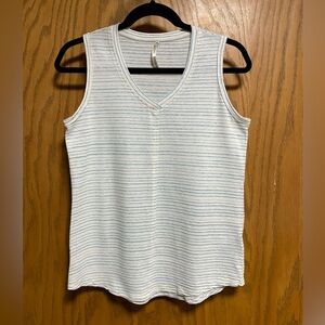 KUHL SLEEVELESS LADIES TEAL STRIPED TANK - SIZE S - EUC